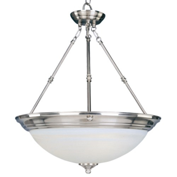 Maxim Lighting Essentials 20" 3-Light Invert Bowl Pendant - 120V - Satin Nickel