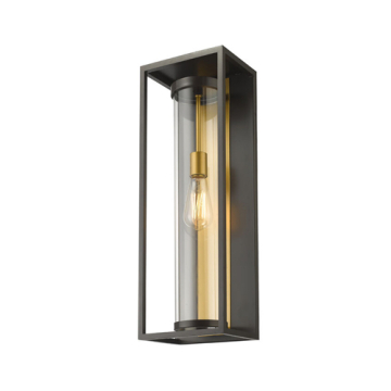 Z-Lite Dunbroch 1-Light Large Outdoor Wall Sconce - 120V - Deep Bronze / Outdoor Brass