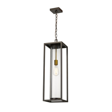 Z-Lite Dunbroch 1-Light Outdoor Pendant - 120V - Deep Bronze / Outdoor Brass