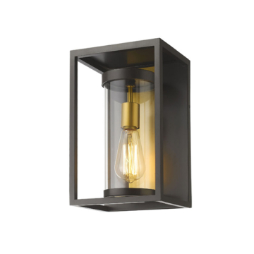 Z-Lite Dunbroch 1-Light Small Outdoor Wall Sconce - 120V - Deep Bronze / Outdoor Brass