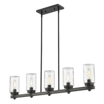 Z-Lite Tahoe 5-Light Outdoor Linear Chandelier - 120V - Ashen Barnboard