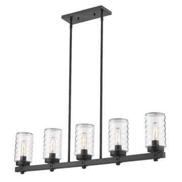Z-Lite Tahoe 5-Light Outdoor Linear Chandelier - 120V - Matte Black