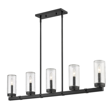 Z-Lite Marlow 5-Light Outdoor Linear Chandelier - 120V - Matte Black