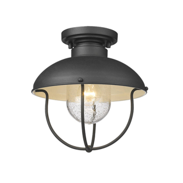 Z-Lite Ansel 1-Light Outdoor Flush Mount - 120V - Black