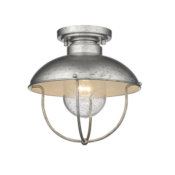 Z-Lite Ansel 1-Light Outdoor Flush Mount - 120V - Galvanized