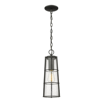 Z-Lite Helix 1-Light Large Outdoor Pendant - 120V - Black