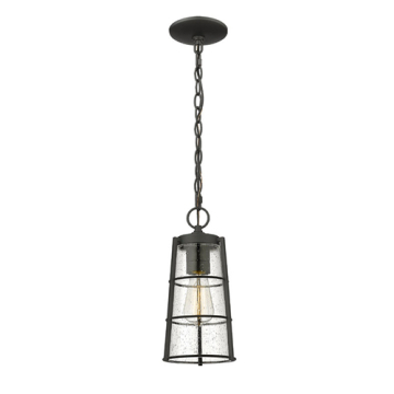 Z-Lite Helix 1-Light Medium Outdoor Pendant - 120V - Black