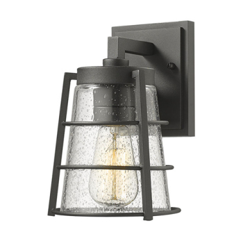 Z-Lite Helix 1-Light Small Outdoor Wall Sconce - 120V - Black