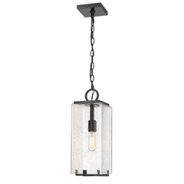 Z-Lite Sana 1-Light Outdoor Pendant - 120V - Black / Seedy