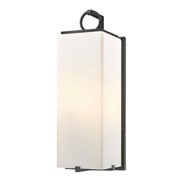 Z-Lite Sana 3-Light Outdoor Wall Sconce - 120V - Black / White Opal