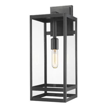Z-Lite Nuri 1-Light Large Outdoor Wall Sconce - 120V - Black