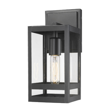 Z-Lite Nuri 1-Light Small Outdoor Wall Sconce - 120V - Black
