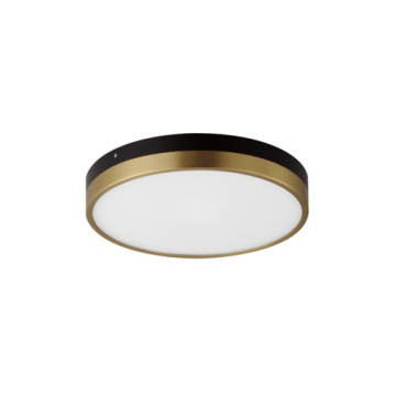 Maxim Lighting Dapper 12" LED Flush Mount - 3000K - 120V - Black / Antique Brass