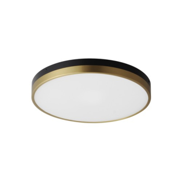 Maxim Lighting Dapper 16" LED Flush Mount - 3000K - 120V - Black / Antique Brass