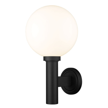 Z-Lite Laurent 12" 1-Light Outdoor Wall Sconce - 120V - Black / Opal