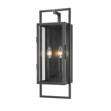 Z-Lite Lucian Medium 2-Light Outdoor Wall Sconce - 120V - Black