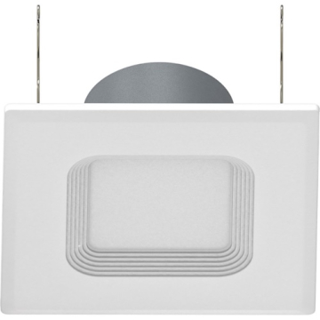 RAB 6" 10W Square LED Retrofit Downlight - Dimmable - Baffle Trim - 4000K - 1,142 Lumens - 120V