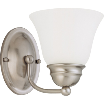 SATCO|NUVO Empire 1-Light Vanity Fixture - Brushed Nickel / Frosted Glass