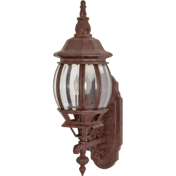 SATCO|NUVO Central Park 1-Light Wall Lantern - Old Bronze / Clear Beveled Glass