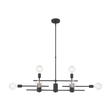 SATCO|NUVO Delphi 8-Light Island Pendant - Black