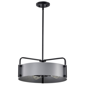 SATCO|NUVO Altos 4-Light Medium Pendant - Gray / Matte Black