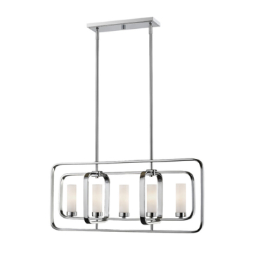 Z-Lite Aideen 5-Light Linear Chandelier - 120V - Chrome