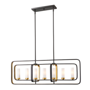 Z-Lite Aideen 7-Light Linear Chandelier - 120V - Bronze Gold