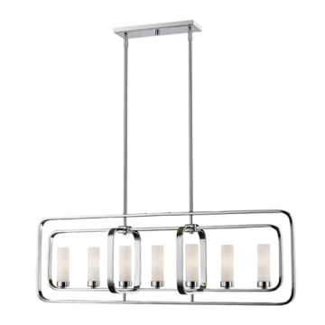 Z-Lite Aideen 7-Light Linear Chandelier - 120V - Chrome