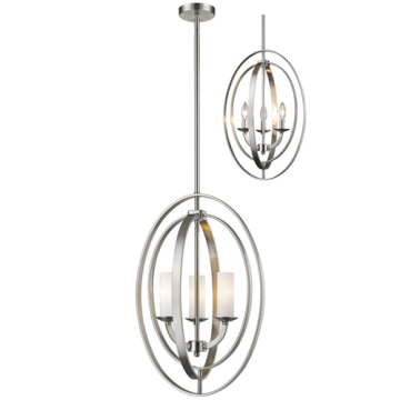 Z-Lite Ashling 3-Light Chandelier - 120V - Brushed Nickel