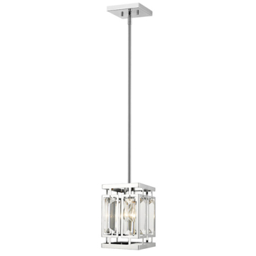Z-Lite Mersesse 1-Light Square Pendant - 120V - Chrome 