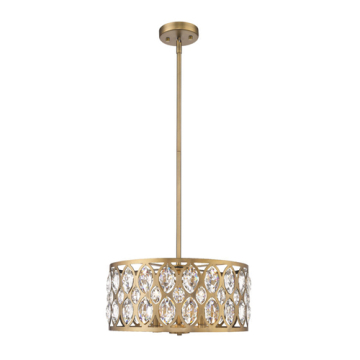 Z-Lite Dealey 20" 5-Light Chandelier - 120V - Heirloom Brass