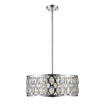Z-Lite Dealey 23" 6-Light Chandelier - 120V - Chrome