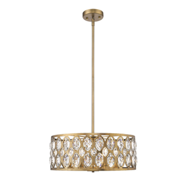 Z-Lite Dealey 23" 6-Light Chandelier - 120V - Heirloom Brass