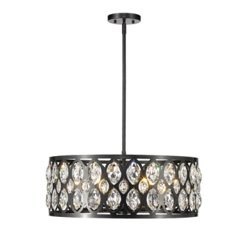 Z-Lite Dealey 23" 6-Light Chandelier - 120V - Matte Black
