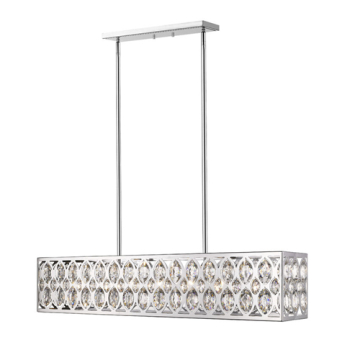 Z-Lite Dealey 7-Light Linear Chandelier - 120V - Chrome