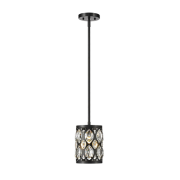 Z-Lite Dealey 1-Light Pendant - 120V - Matte Black