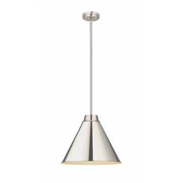 Z-Lite Eaton 18" 1-Light Pendant - 120V - Polished Nickel