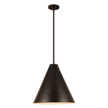 Z-Lite Eaton 24" 1-Light Pendant - 120V - Bronze Plate