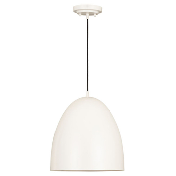 Z-Lite Z-Studio 12" 1-Light Dome Pendant - 120V - Satin White