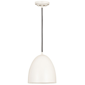 Z-Lite Z-Studio 10" 1-Light Dome Pendant - 120V - Satin White