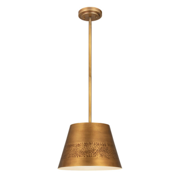 Z-Lite Maddox 1-Light Pendant - 120V - Rubbed Brass