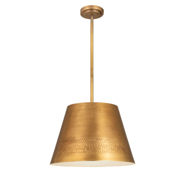 Z-Lite Maddox 1-Light Chandelier - 120V - Rubbed Brass