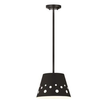 Z-Lite Katie 12" 1-Light Pendant - 120V - Matte Black