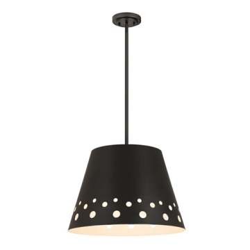 Z-Lite Katie 18" 1-Light Chandelier - 120V - Matte Black