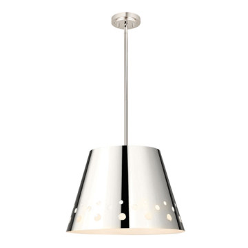 Z-Lite Katie 18" 1-Light Chandelier - 120V - Polished Nickel