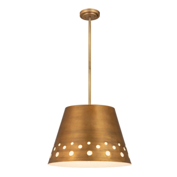 Z-Lite Katie 18" 1-Light Chandelier - 120V - Rubbed Brass