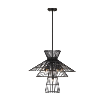 Z-Lite Alito 25" 6-Light Chandelier - 120V - Matte Black