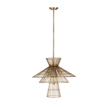 Z-Lite Alito 25" 6-Light Chandelier - 120V - Rubbed Brass