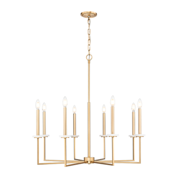 Z-Lite Gaultier 8-Light Chandelier - 120V - Modern Gold