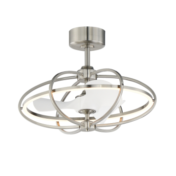 Maxim Lighting Corona WiFi-enabled LED Fandelight - 2,220 Lumens - CCT Tunable / 27K-4K - 120V - Satin Nickel